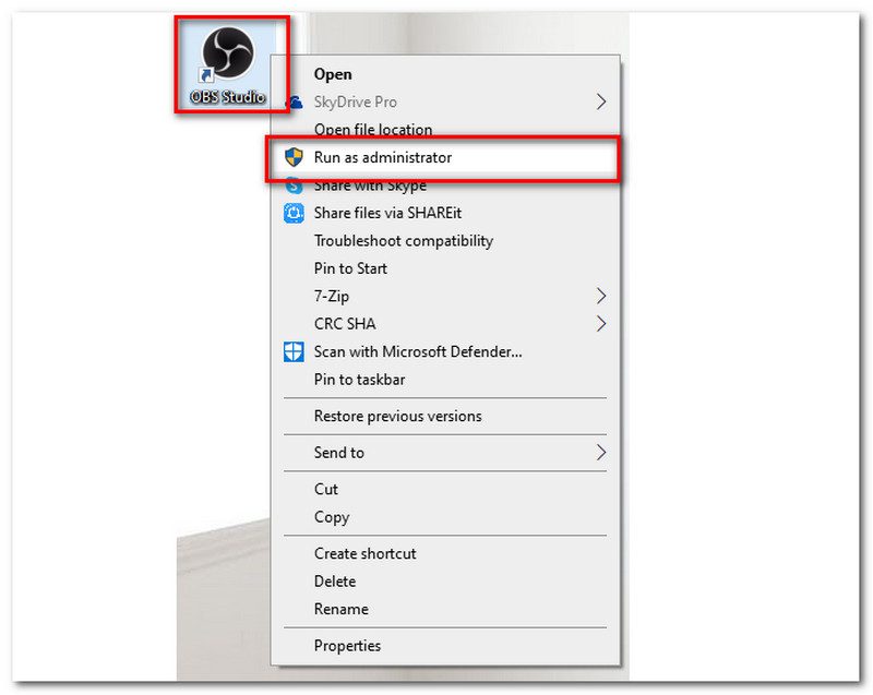 OBS Run As Administrator