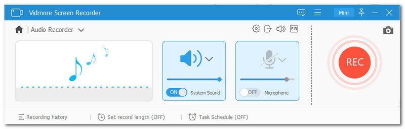 Vidmore Screen Recorder Συσκευή εγγραφής ήχου