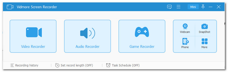 Vidmore Screen Recorder Interface