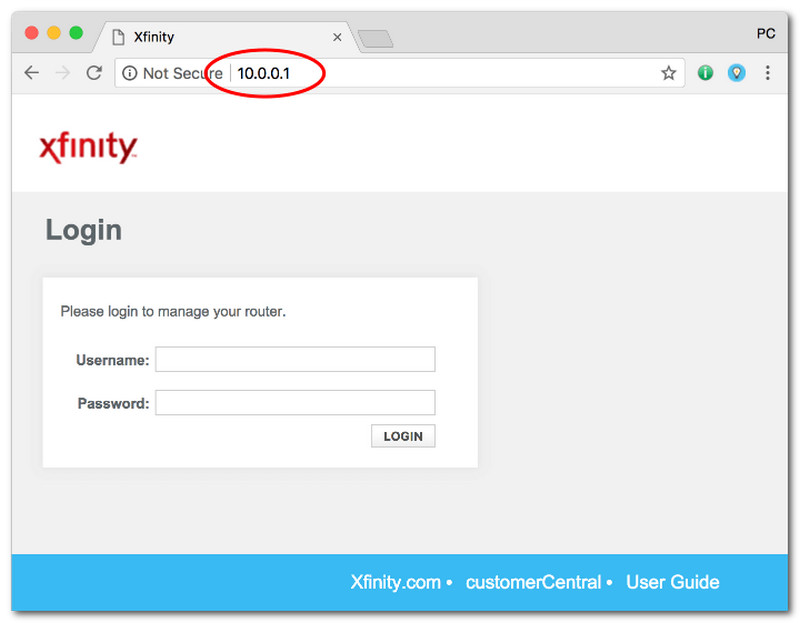 Xfinity Router IP Address