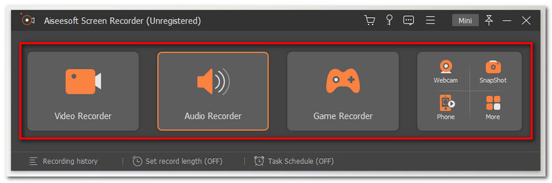 Aiseesoft Screen Recorder Interface