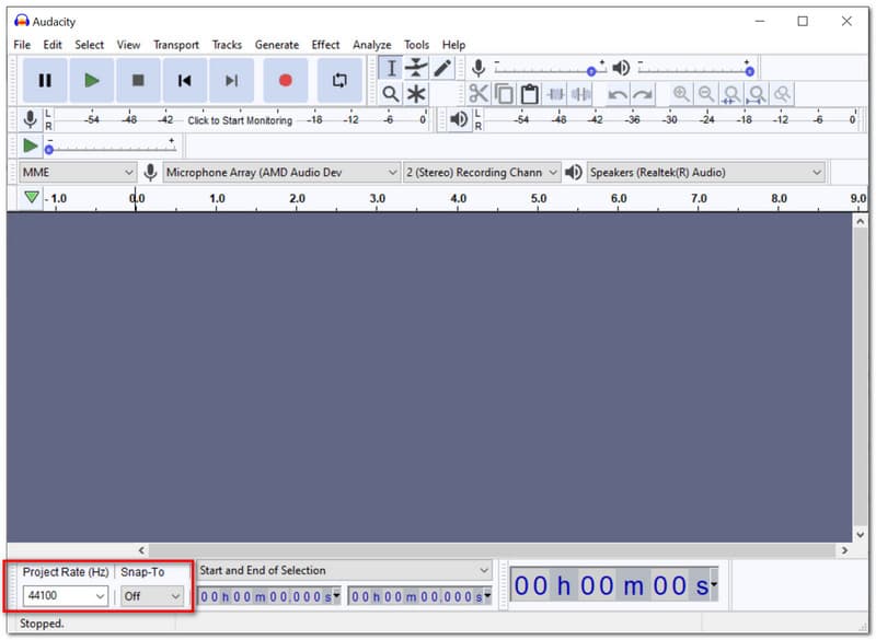 Audacity Project Rate