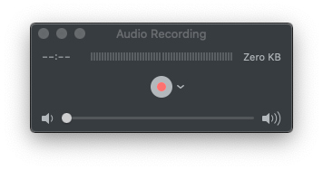 Audio Recording Settings
