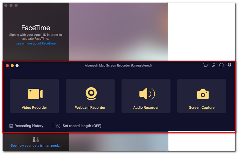 Facetime Aiseesoft Screen Recorder Mac