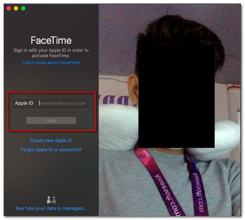 Facetime 登录 Mac