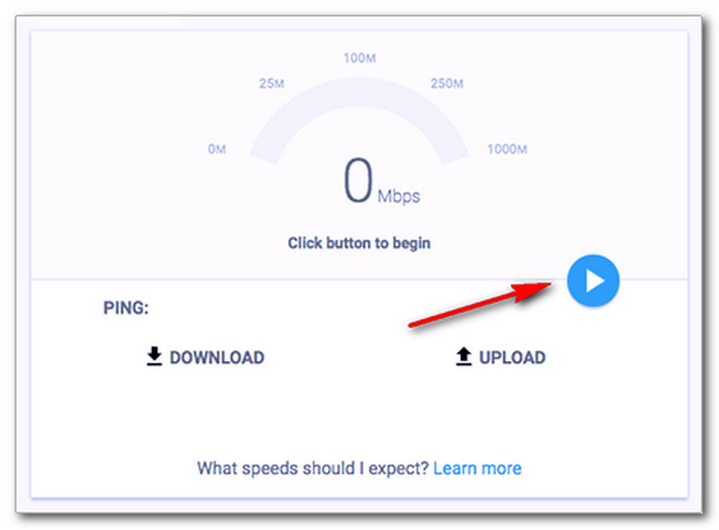 Google Fiber Speed Test Play Button