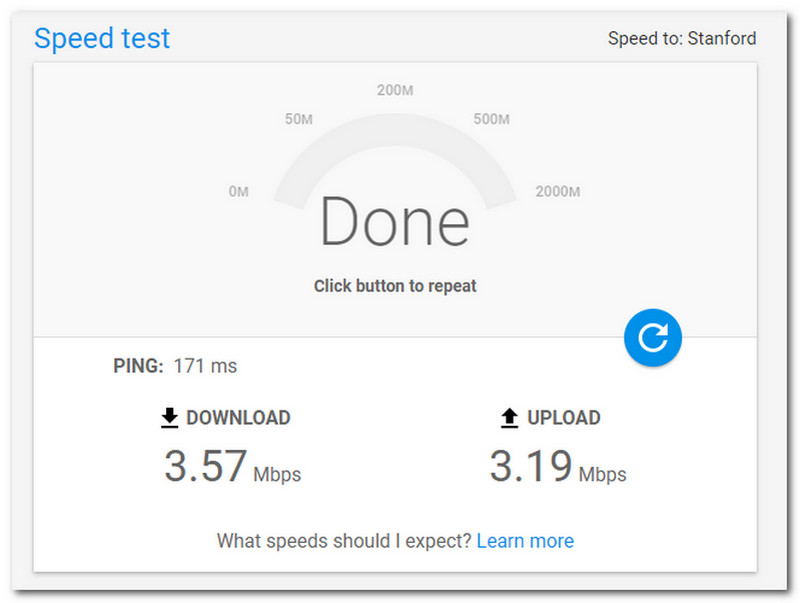 Google Fiber Speed Test Tool