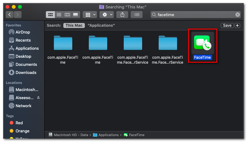 Mac Facteime Finder