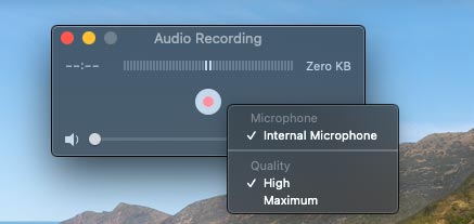 Grabar audio en una computadora Mac