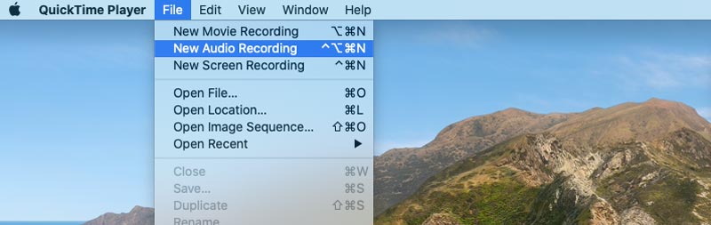 Select Audio Recording