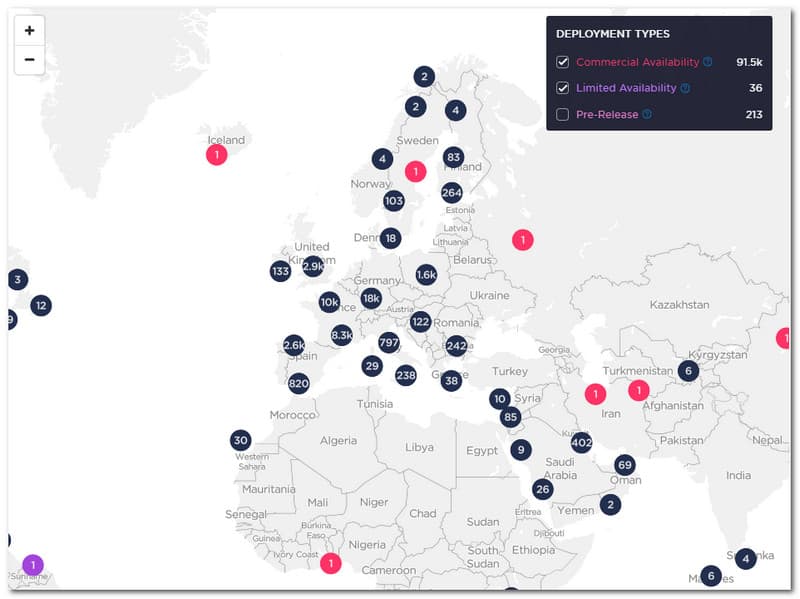 Speedtest Net Ookla 5G térkép