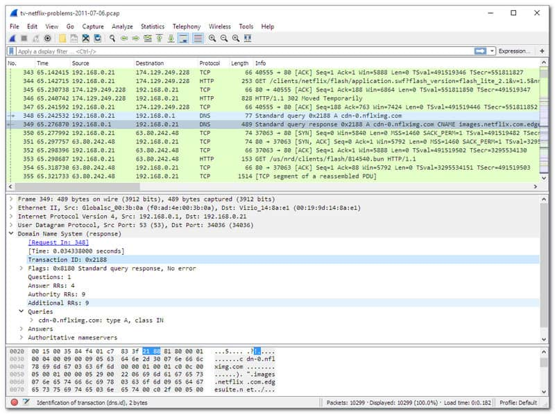 Gambaran Keseluruhan Wireshark