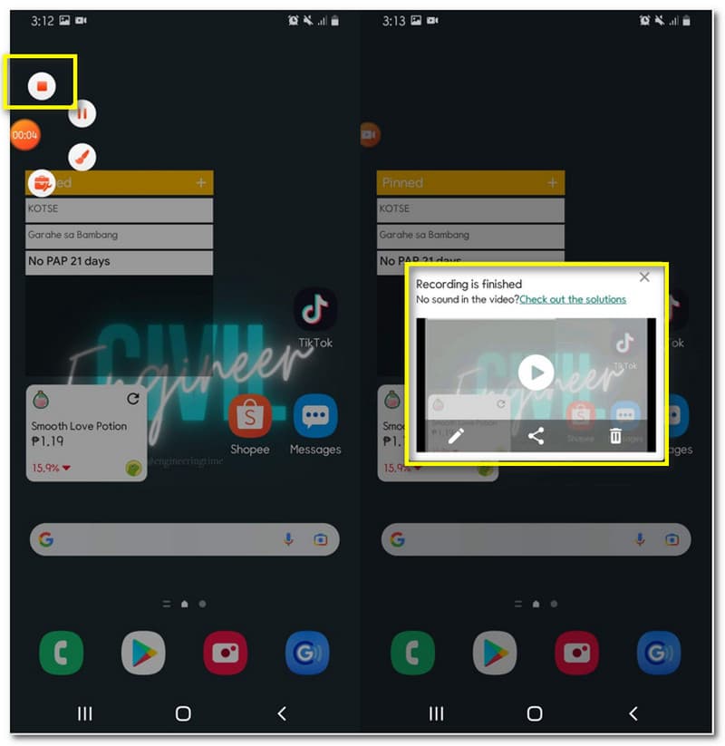 Xrecorder 停止錄製