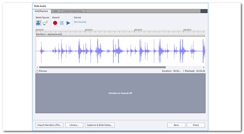 Adobe Captivate Audio Recording