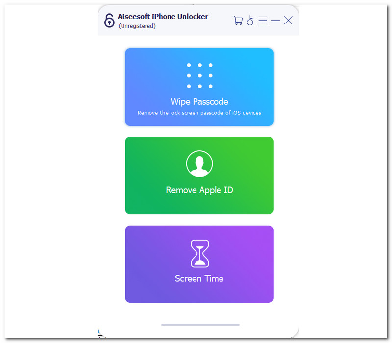 Aiseesoft iPhone Unlocker Interface