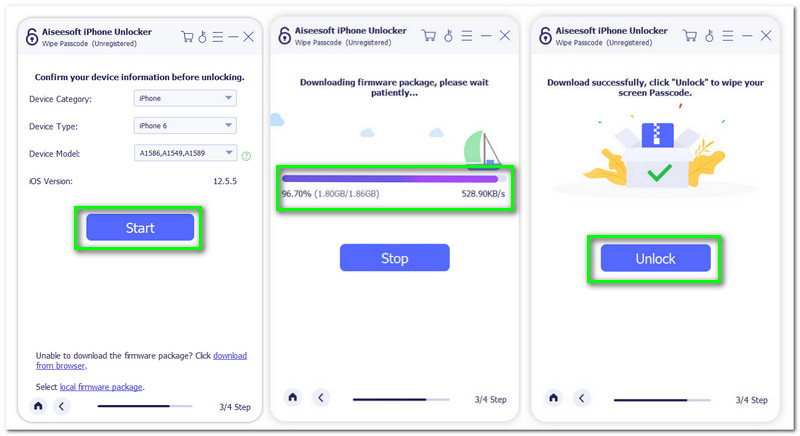 Aiseesoft iPhone Unlocker 지우기 암호 잠금 해제