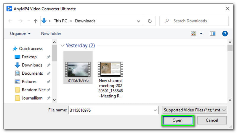 AnyMP4 Video Converter Ultimate 选择文件