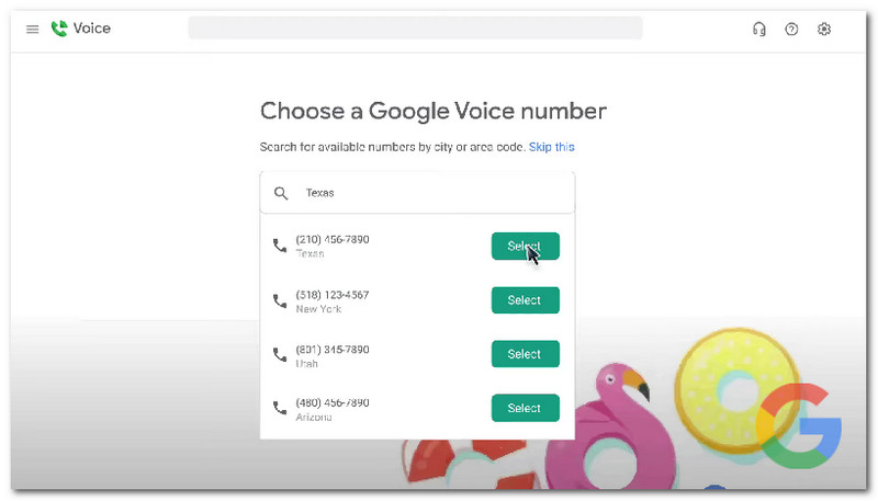 Google Voice instellen