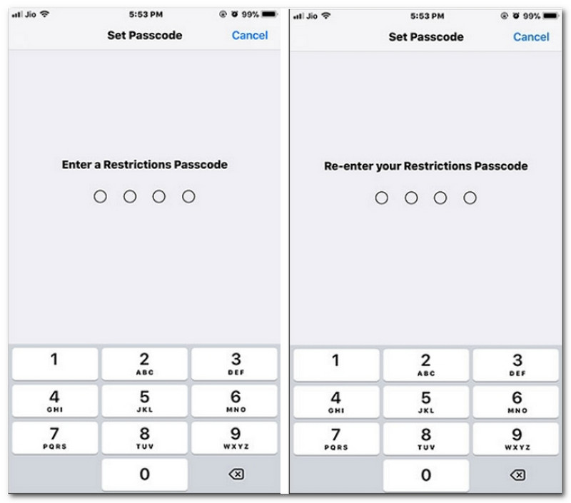 iOS 11 Sotto Inserisci la password