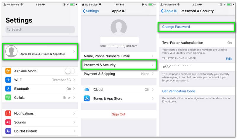 Zresetuj iPhone'a Apple ID