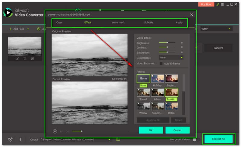 iSkysoft Video Converter Editing Tools