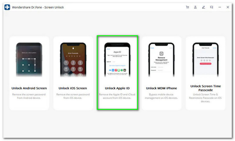 Wondershare DR. Fone Buka Kunci ID Apple