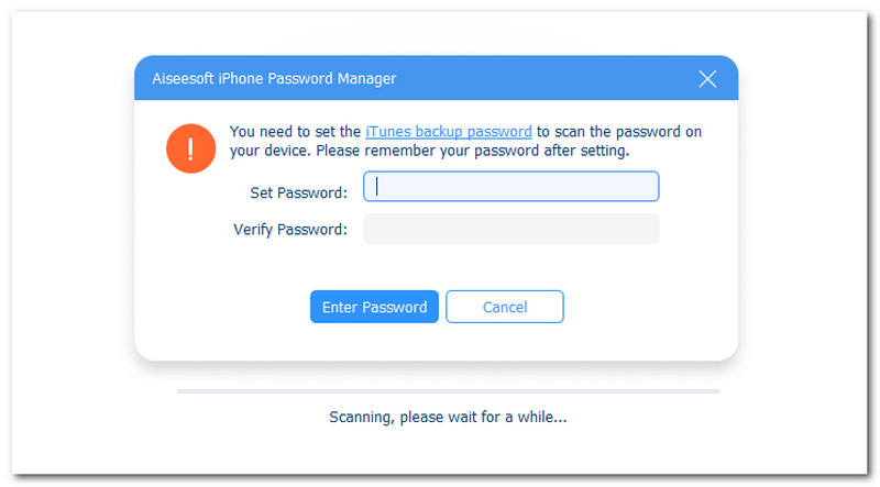 Aiseesoft iPhone Password Manager iTunes Adgangskode