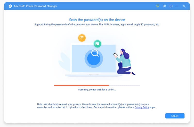 Aiseesoft iPhone Password Manager Scan Process
