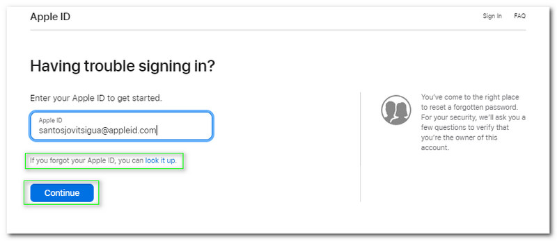 iForgot.Supporto Apple Inserisci ID Continua