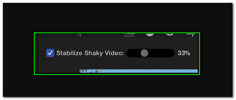 iMovie Stabilize Slider