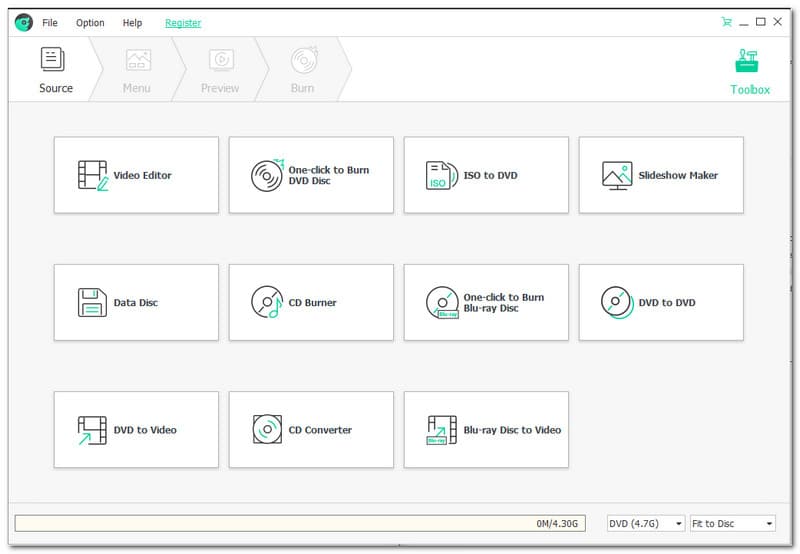 Caja de herramientas iSkysoft DVD Creator