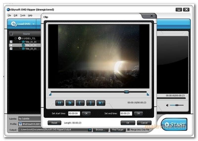 iSkysoft DVD Ripper Advance Settings