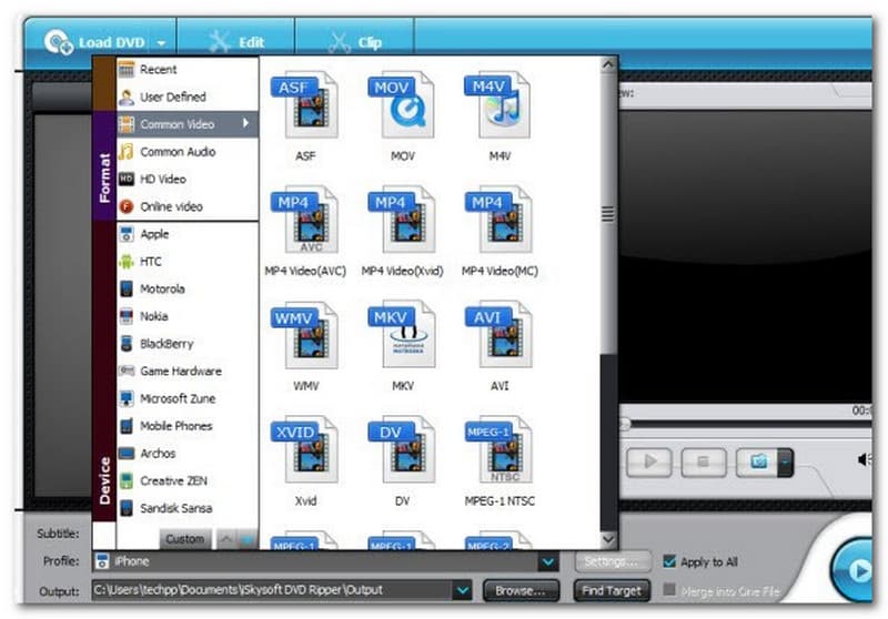 iSkysoft DVD Ripper DVD เป็น MP4