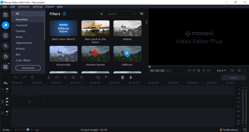Movavi Video Editor Plus redigering