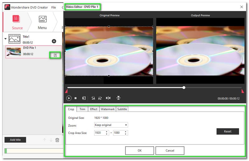 Wondershare DVD Creator Video-editor