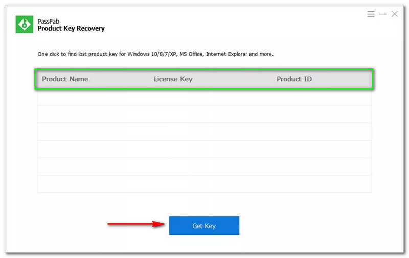 Alternativ - PassFab Product Key Recovery Hent nøgle