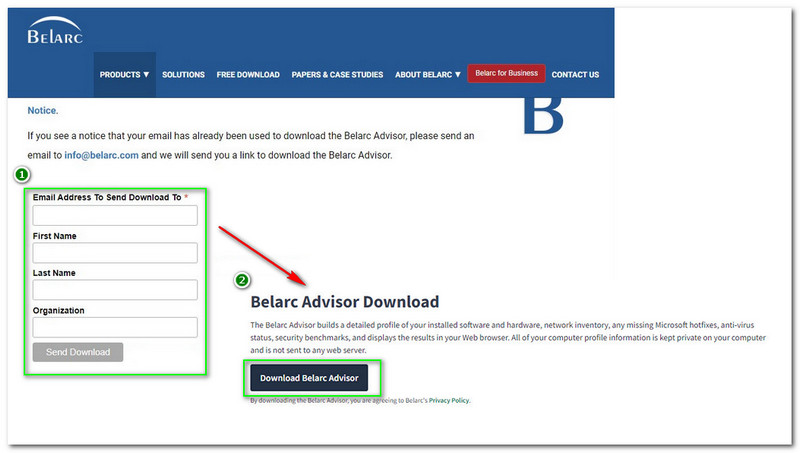 Belarc Advisor Downloading Belarc Advisor