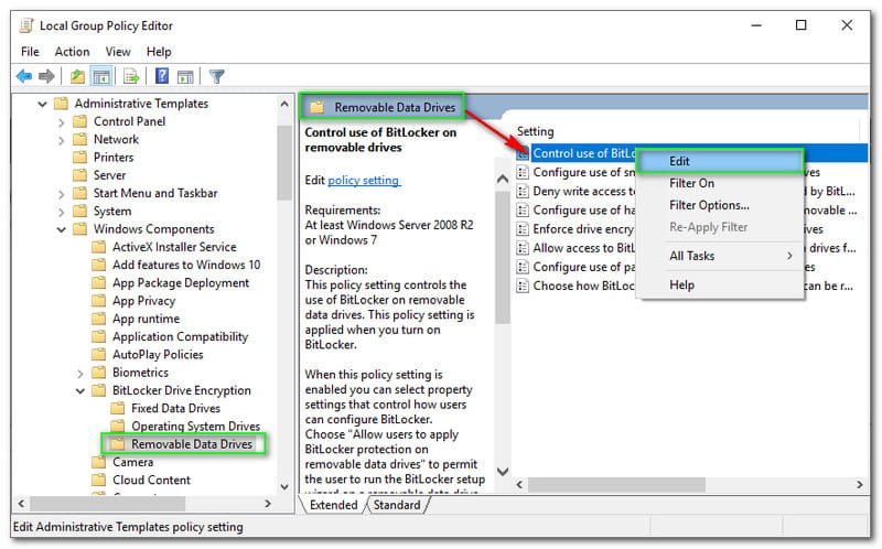 BitLocker Recovery Key BitLocker on Removable Drives