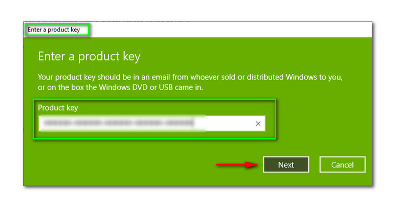 Hur man ändrar produktnyckel Windows Ange produktnyckel