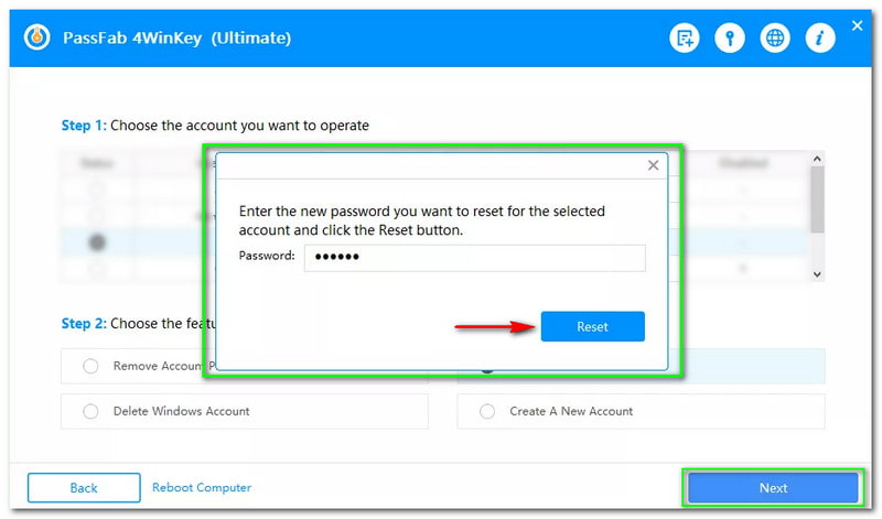 Hur man ändrar Windows-lösenord PassFab 4Winkey Ange nytt lösenord