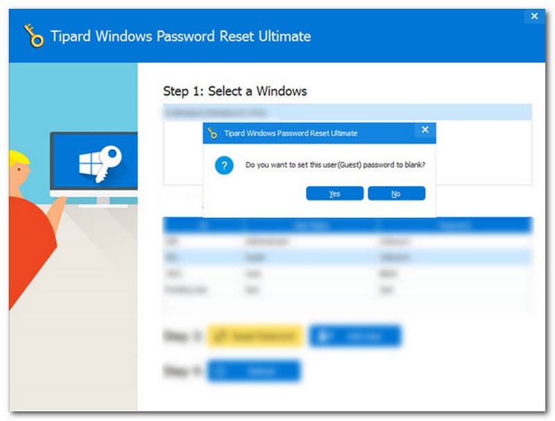 How to Change Windows Password Tipard Windows Password Reset Select an Account