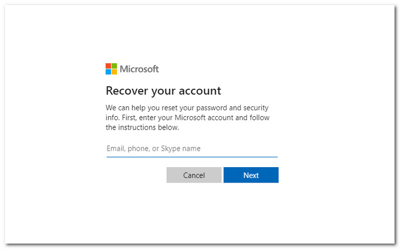 Windows Password Reset your Microsoft Account Password