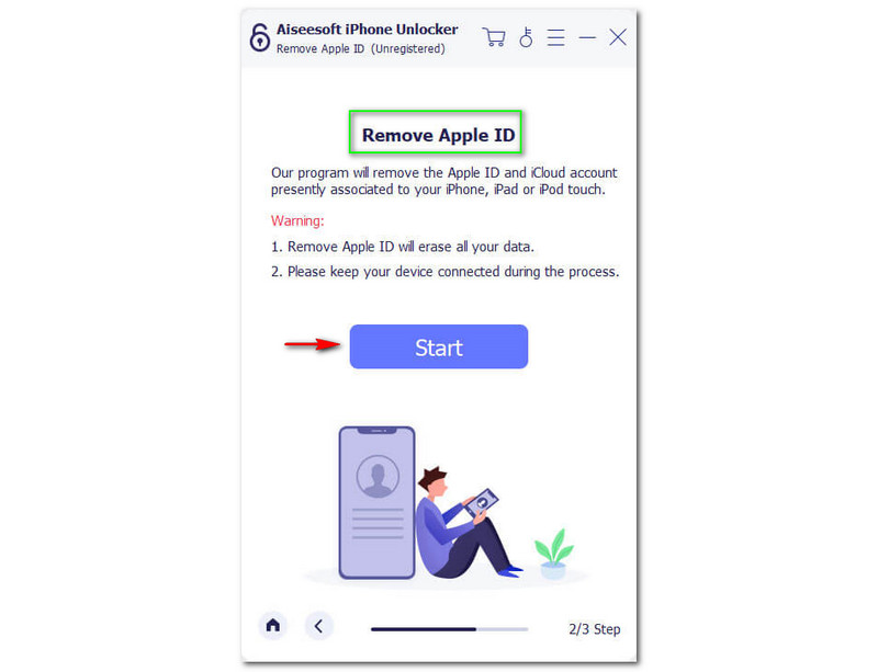 Aiseesoft iPhone Unlocker Apple ID verwijderen