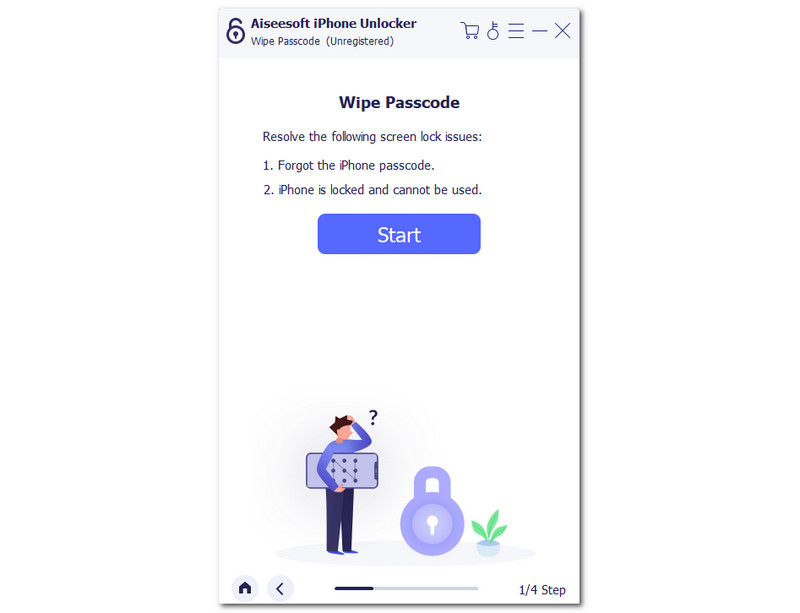 Aiseesoft iPhone Unlocker Wipe Passcode