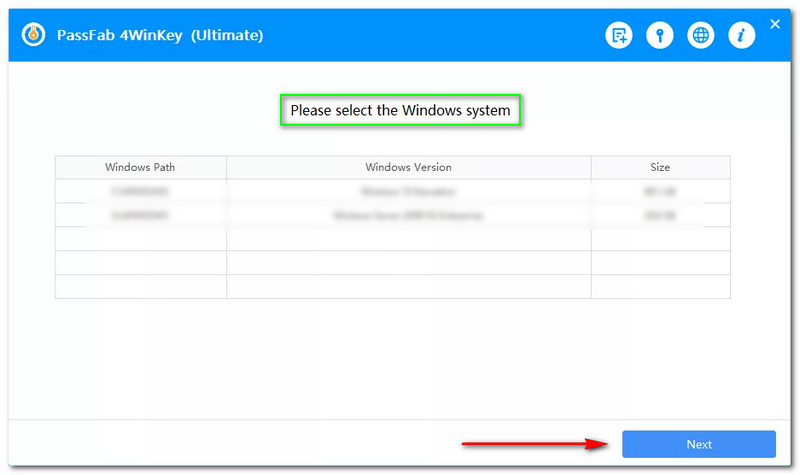 Windowsin salasanan palauttaminen Valitse Windows
