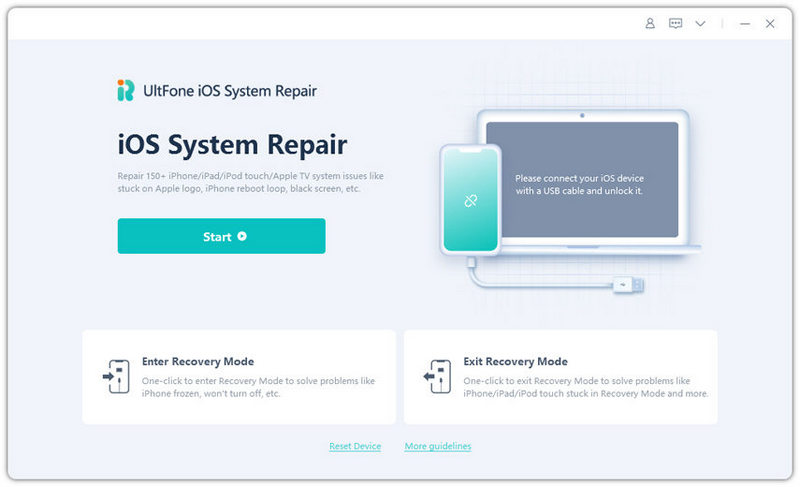 Réparation du système UltFone iOS