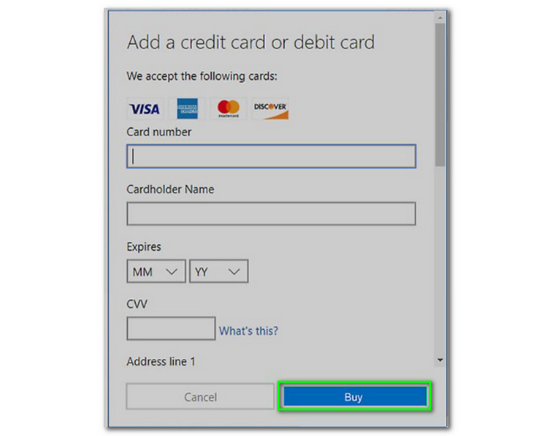 Windows Product Key Payment Method