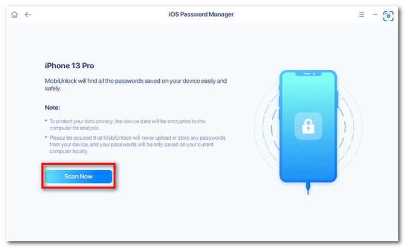 Manage iOS Password Scan Now
