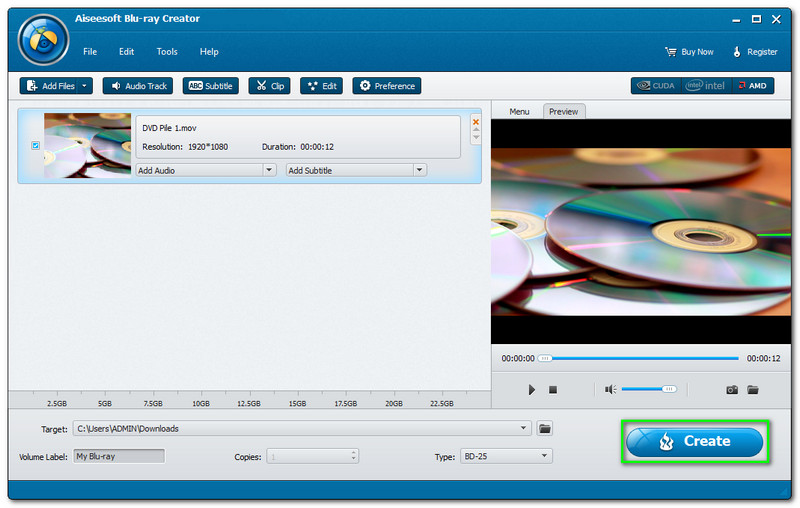 Oplossing Blu-ray Creator-knop Maken