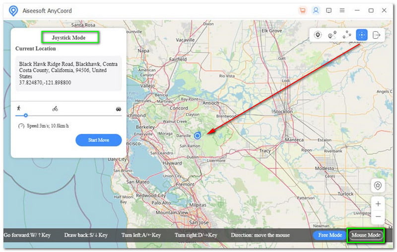 Aiseesoft AnyCoord Joystick Mode